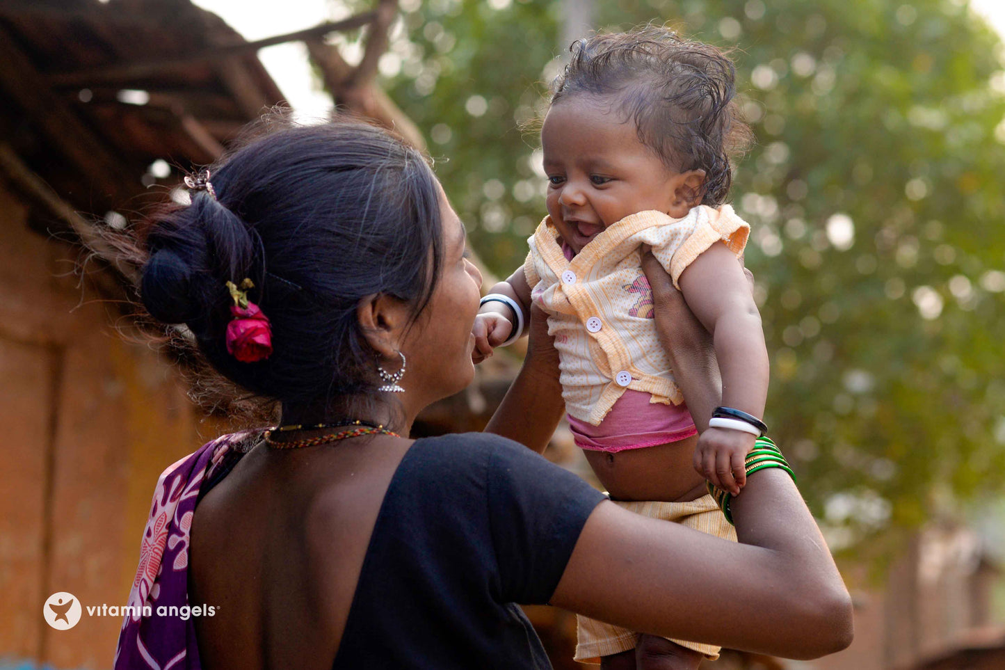 A woman with her toddler, part of the Vitamin Angels campaign.