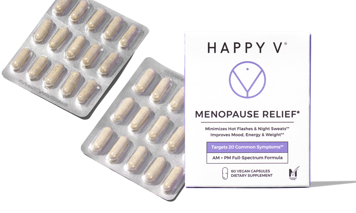 Happy V Menopause Relief product box