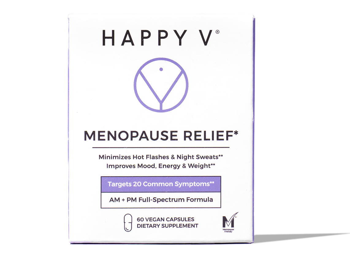 Happy V Menopause Relief product box